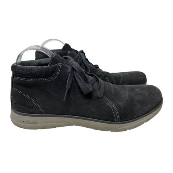 Eddie Bauer Cloudline Mens Suede Ankle Boots Gray Lace-Up Casual Shoes Size 11 - Picture 1 of 14
